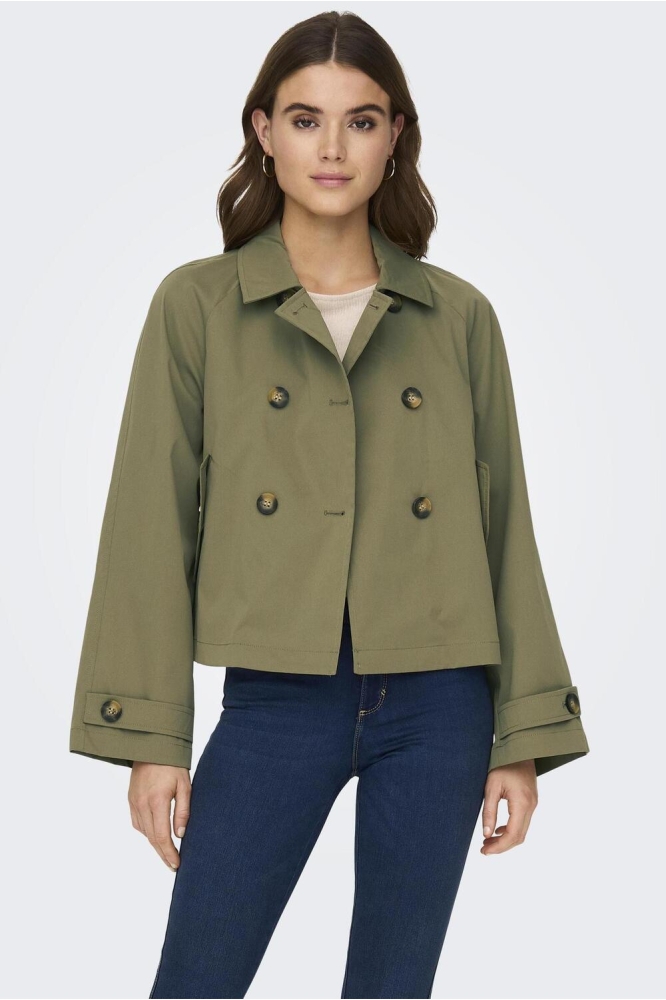 ONLAPRIL SHORT TRENCHCOAT OTW NOOS 15274982 ALOE